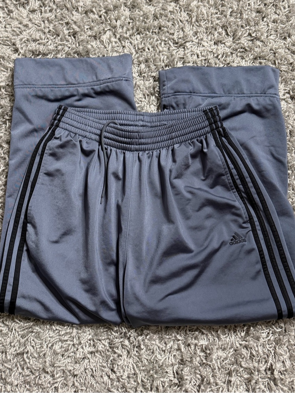 Adidas Gray Striped Sweatpants